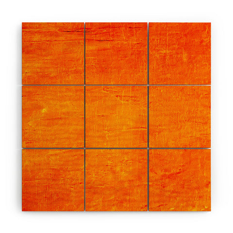 Sheila Wenzel-Ganny Orange Sunset Textured Acrylic Wood Wall Mural