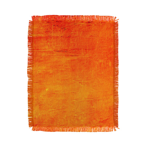 Sheila Wenzel-Ganny Orange Sunset Textured Acrylic Throw Blanket