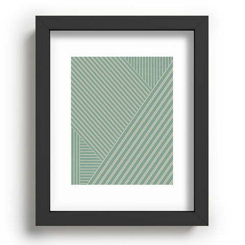 Sheila Wenzel-Ganny Overlap Linen Stripes Recessed Framing Rectangle