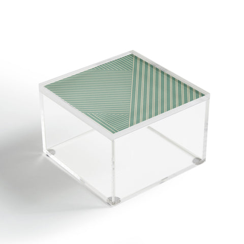Sheila Wenzel-Ganny Overlap Linen Stripes Acrylic Box