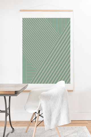 Sheila Wenzel-Ganny Overlap Linen Stripes Art Print And Hanger