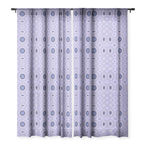 Sheila Wenzel-Ganny Pantone Purple Blue Mandala Sheer Window Curtain