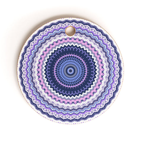 Sheila Wenzel-Ganny Pantone Purple Blue Mandala Cutting Board Round