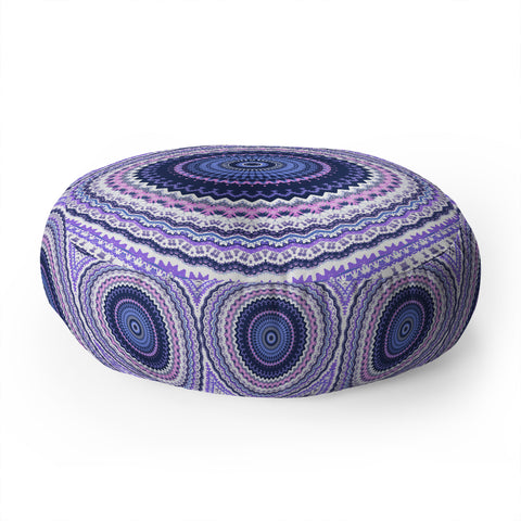 Sheila Wenzel-Ganny Pantone Purple Blue Mandala Floor Pillow Round