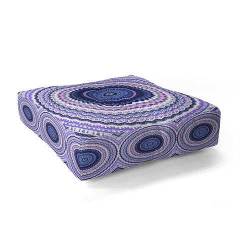Sheila Wenzel-Ganny Pantone Purple Blue Mandala Floor Pillow Square