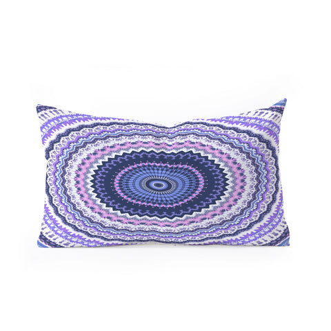 Sheila Wenzel-Ganny Pantone Purple Blue Mandala Oblong Throw Pillow