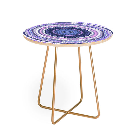 Sheila Wenzel-Ganny Pantone Purple Blue Mandala Round Side Table