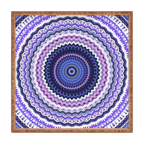 Sheila Wenzel-Ganny Pantone Purple Blue Mandala Square Tray