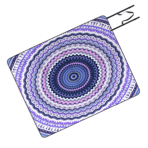 Sheila Wenzel-Ganny Pantone Purple Blue Mandala Picnic Blanket