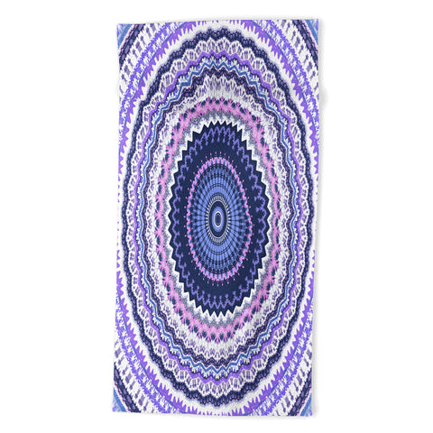 Sheila Wenzel-Ganny Pantone Purple Blue Mandala Beach Towel