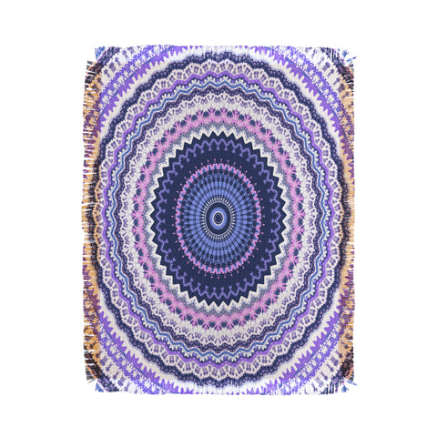 Sheila Wenzel-Ganny Pantone Purple Blue Mandala Throw Blanket