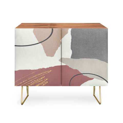 Sheila Wenzel-Ganny Paper Cuts Abstract Credenza