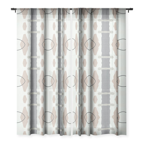 Sheila Wenzel-Ganny Paper Cuts Abstract Sheer Window Curtain