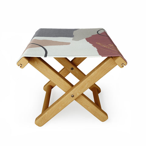 Sheila Wenzel-Ganny Paper Cuts Abstract Folding Stool