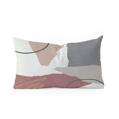 Sheila Wenzel-Ganny Paper Cuts Abstract Oblong Throw Pillow