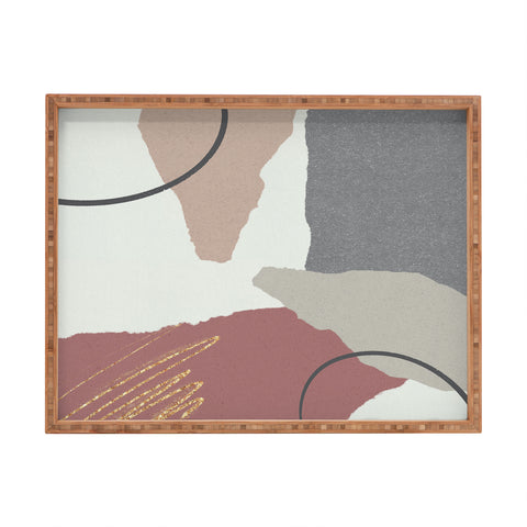 Sheila Wenzel-Ganny Paper Cuts Abstract Rectangular Tray