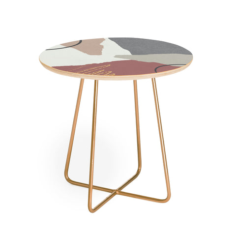 Sheila Wenzel-Ganny Paper Cuts Abstract Round Side Table