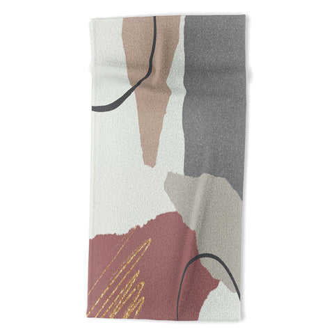 Sheila Wenzel-Ganny Paper Cuts Abstract Beach Towel