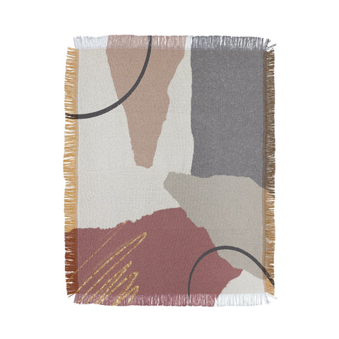Sheila Wenzel-Ganny Paper Cuts Abstract Throw Blanket