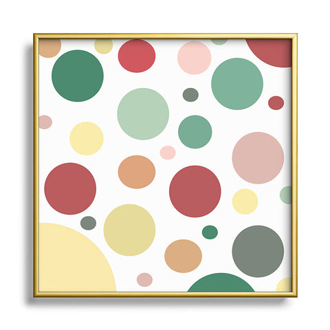 Sheila Wenzel-Ganny Pastel Circle Pattern Metal Square Framed Art Print