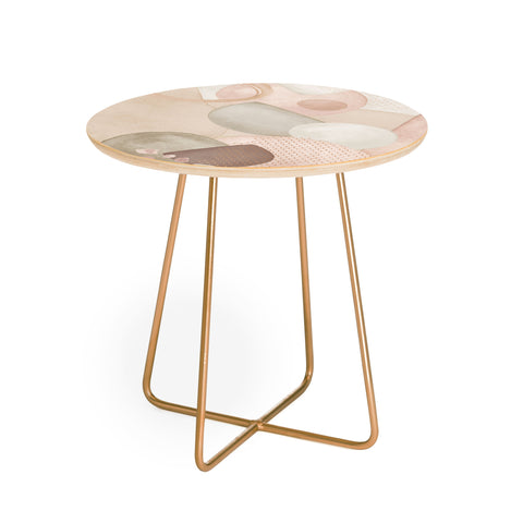 Sheila Wenzel-Ganny Pastel Shapes Patterns Round Side Table