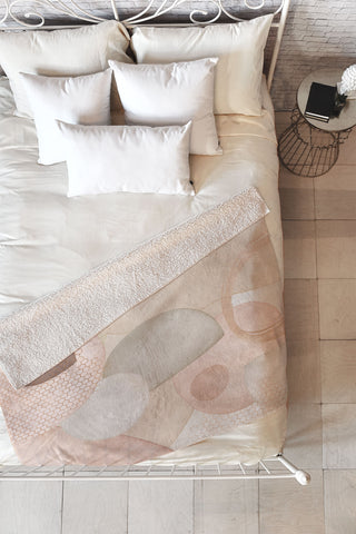 Sheila Wenzel-Ganny Pastel Shapes Patterns Fleece Throw Blanket