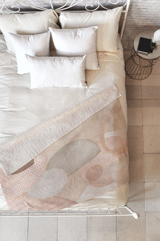 Sheila Wenzel-Ganny Pastel Shapes Patterns Fleece Throw Blanket