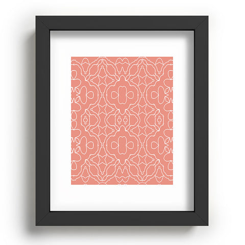 Sheila Wenzel-Ganny Pastellea Pink Pattern Recessed Framing Rectangle