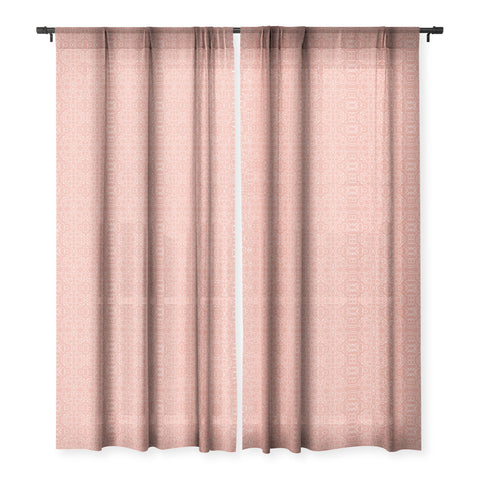 Sheila Wenzel-Ganny Pastellea Pink Pattern Sheer Window Curtain