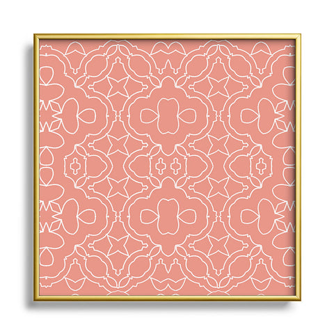Sheila Wenzel-Ganny Pastellea Pink Pattern Metal Square Framed Art Print