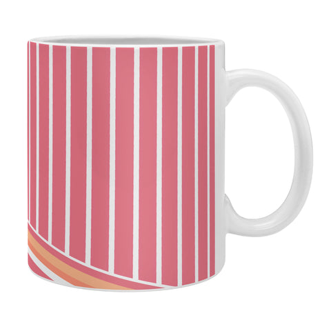 Sheila Wenzel-Ganny Pink Coral Stripes Coffee Mug