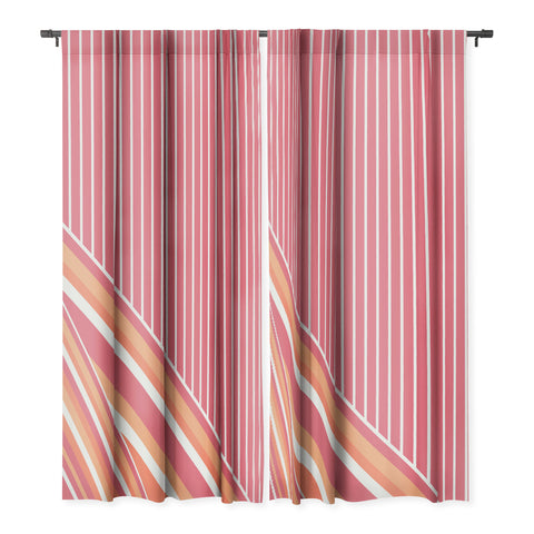Sheila Wenzel-Ganny Pink Coral Stripes Blackout Non Repeat