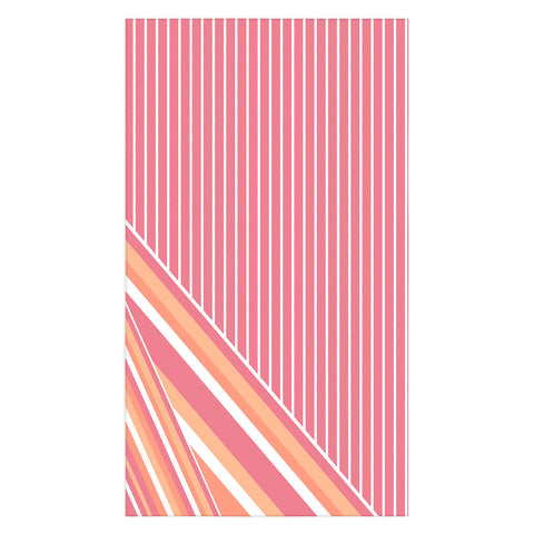 Sheila Wenzel-Ganny Pink Coral Stripes Tablecloth