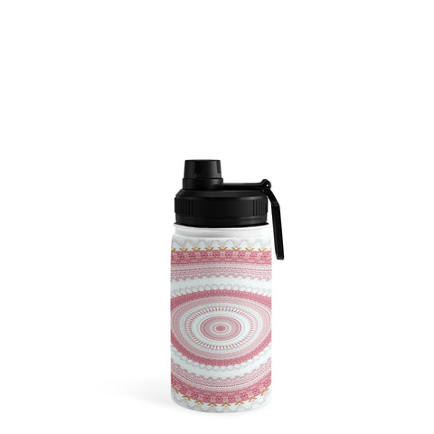 Sheila Wenzel-Ganny Pink Glitter Stone Mandala Water Bottle