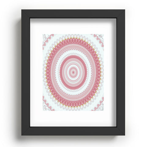 Sheila Wenzel-Ganny Pink Glitter Stone Mandala Recessed Framing Rectangle