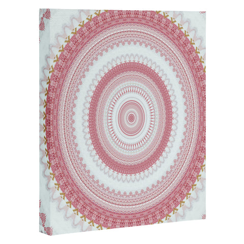 Sheila Wenzel-Ganny Pink Glitter Stone Mandala Art Canvas