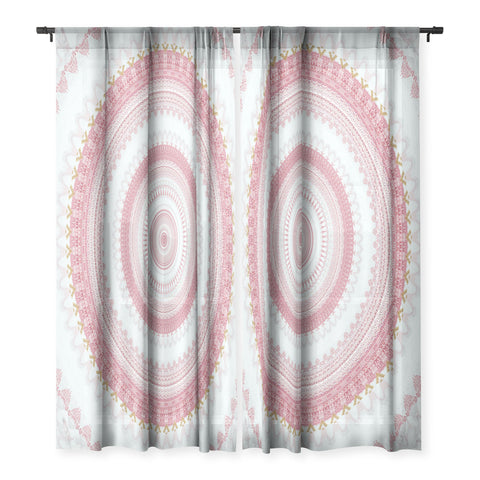 Sheila Wenzel-Ganny Pink Glitter Stone Mandala Sheer Non Repeat