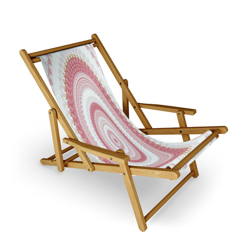 Sheila Wenzel-Ganny Pink Glitter Stone Mandala Sling Chair