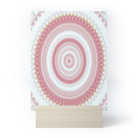 Sheila Wenzel-Ganny Pink Glitter Stone Mandala Mini Art Print