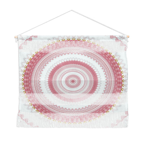 Sheila Wenzel-Ganny Pink Glitter Stone Mandala Wall Hanging Landscape