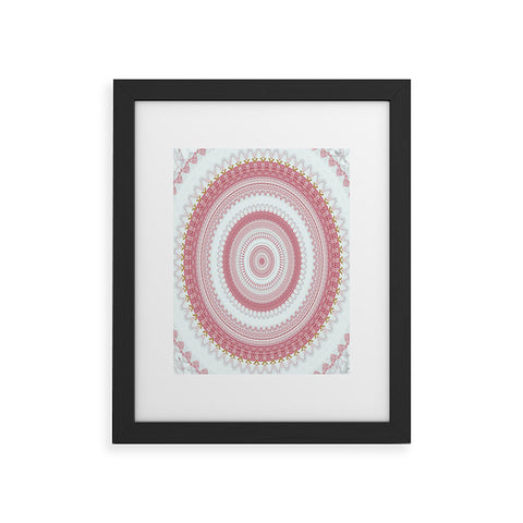 Sheila Wenzel-Ganny Pink Glitter Stone Mandala Framed Art Print