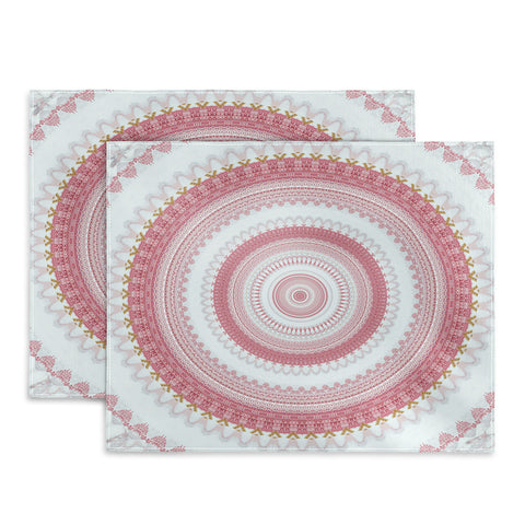 Sheila Wenzel-Ganny Pink Glitter Stone Mandala Placemat