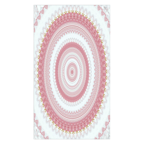 Sheila Wenzel-Ganny Pink Glitter Stone Mandala Tablecloth