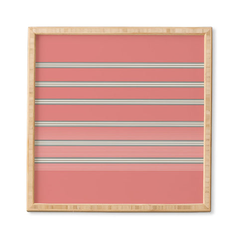 Sheila Wenzel-Ganny Pink Ombre Stripes Framed Wall Art