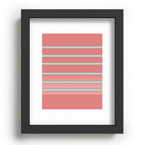 Sheila Wenzel-Ganny Pink Ombre Stripes Recessed Framing Rectangle