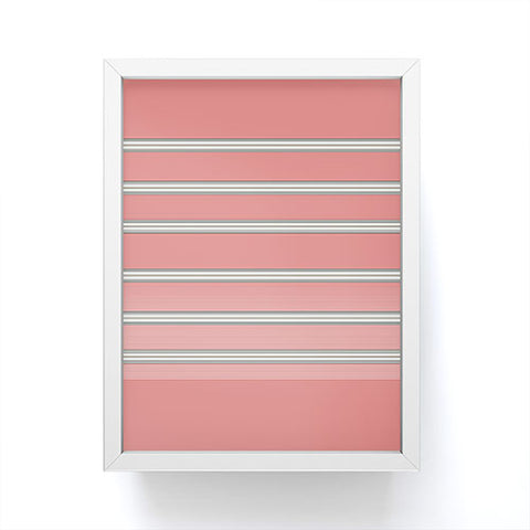 Sheila Wenzel-Ganny Pink Ombre Stripes Framed Mini Art Print