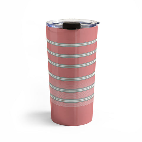 Sheila Wenzel-Ganny Pink Ombre Stripes Travel Mug