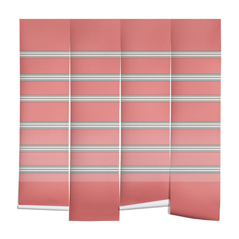 Sheila Wenzel-Ganny Pink Ombre Stripes Wall Mural