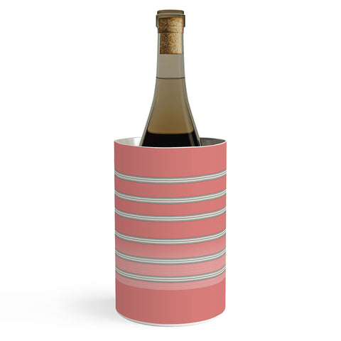Sheila Wenzel-Ganny Pink Ombre Stripes Wine Chiller