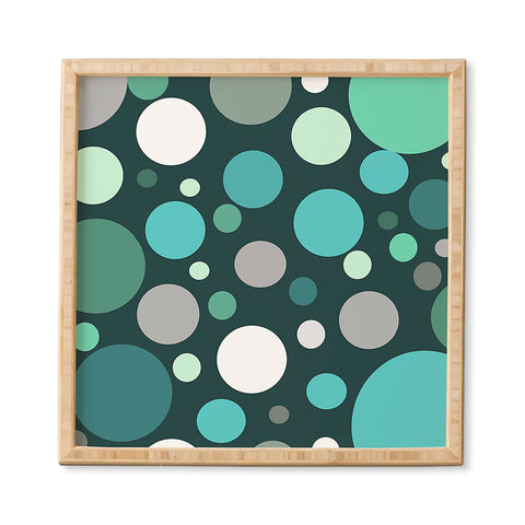Sheila Wenzel-Ganny Polka DOT Green Blues Framed Wall Art